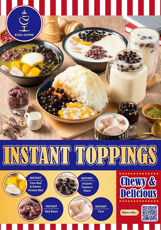 Instant Red Bean, Taro Toppings